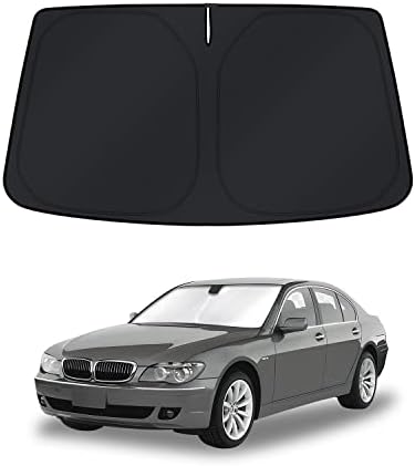 KUST Windshield Sun Shade for BMW 7 Series E65/E66/E67/E68 2001-2008 Window Accessories Shade Sun Cover Foldable Block UV Rays Keep Car Cooler by KUST