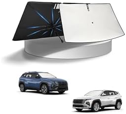 KUST Windshield Sun Shade Umbrella for Hyundai Tucson 2016-2025 2026 | Custom Fit Windshield Sunshade | Foldable Sunshade with Bendable Handle | Blocks Heat & UV Scratch Resistant by KUST