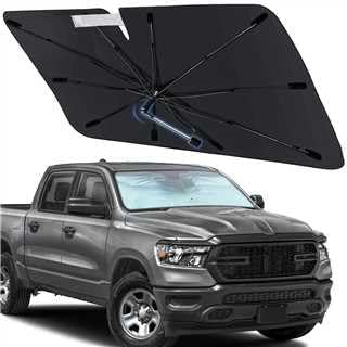 Windshield Sun Shade for Dodge RAM 1500 2019-2025, Custom Umbrella Shade by Visufy