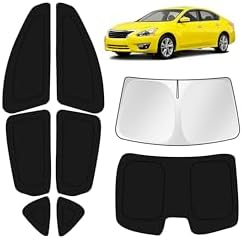 KUST Car Window Shades for Nissan Altima 2013-2018 Windshield Sun Shade Side Window Cover UV Block Privacy Protection Accessories for Camping Blackout Rear Back Full Set 8PCS by KUST