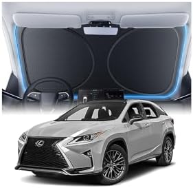 Windshield Sun Shade for Lexus RX300/330/350/350h/400h/450h/500h 2000-2026, Custom Fit Sunshade, 100% UV Block & Heat Insulation, Foldable Car Sunshade with Storage Bag by Amadaw