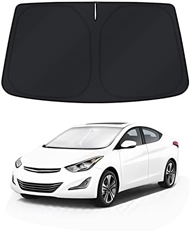 KUST Windshield Sun Shade for 2011–2016 Hyundai Elantra Window Accessories Shade Sun Visor Foldable Block UV Rays Keep Car Cooler by KUST