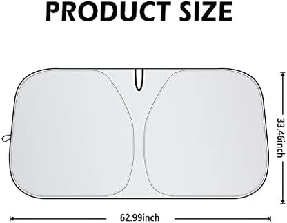 Car Shade Front Windshield-Portable Folding Car Windshield Sun Shade - Image 2