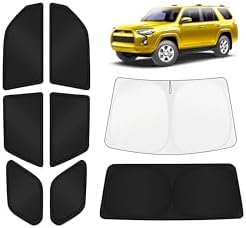 KUST Car Window Shades for Toyota 4Runner 2010-2024 Windshield Sun Shade Side Window Cover UV Block Privacy Protection 4Runner Accessories for Camping Blackout Rear Back Full Set 8PCS by KUST