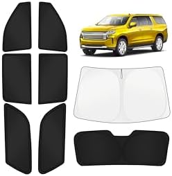 KUST Car Window Shades for Chevy Suburban/GMC Yukon XL 2021-2025 2026 Windshield Sun Shade Side Window Cover UV Block Privacy Protection Accessories for Camping Blackout Rear Back Full Set 8PCS by KUST