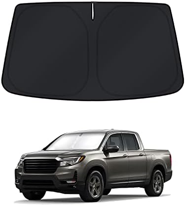 KUST Windshield Sun Shade for Honda Ridgeline Accessories 2017-2025 2026 Window Shade Sun Visor Cover Foldable Blocks UV Rays Keep Your Car Cooler by KUST