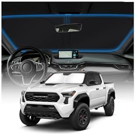 KUST Windshield Sun Shade for Toyota Tacoma Accessories 2016-2025 2026 2Dr 4Dr Pickup Truck, Custom Fit Car Front Window Sunshade Sun Visor Protector Foldable Blocks UV Rays Keep Car Cooler by KUST