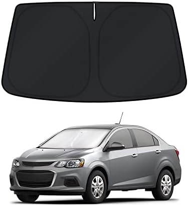 KUST Windshield Sun Shade for 2012–2018 2019 2020 Chevrolet/Chevy Sonic Window Accessories Shade Sun Visor Cover Foldable Block UV Rays by KUST