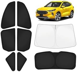 KUST Car Window Shades for Ford Escape 2020-2025 2026 Windshield Sun Shade Side Window Cover UV Block Privacy Protection Accessories for Camping Blackout Rear Back Full Set 8PCS by KUST