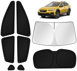 KUST Car Window Shades for 2018-2023 Crosstrek Accessories Windshield Sun Shade Side Rear Window Covers Sunshade Privacy Protection for Camping Blackout UV Block Full Set 8PCS by KUST