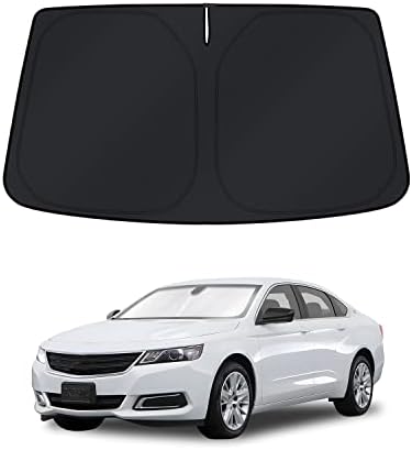 KUST Windshield Sun Shade for Chevy Impala 2014-2018 2019 2020 Window Accessories Shade Sun Visor Cover Foldable Block UV Rays by KUST