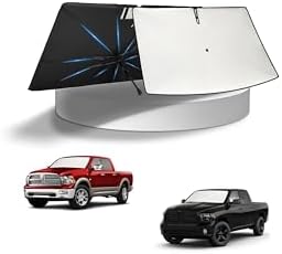 KUST Windshield Sun Shade Umbrella for 【2009-2018 Dodge Ram 1500 2500 3500】 | Custom Fit Windshield Sunshade | Foldable Sunshade with Bendable Handle | Blocks Heat & UV Scratch Resistant by KUST