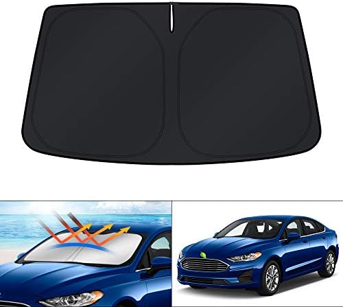 KUST Windshield Sun Shade for Ford Fusion 2013-2020 2021 Accessories Window Screen Sun Visor Protector Foldable Blocks UV Rays Keep Car Cooler by KUST