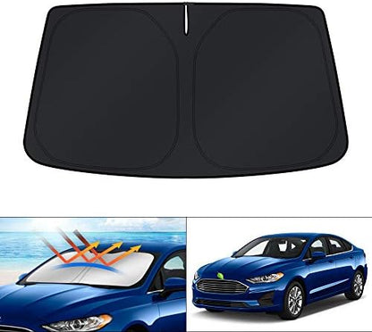 KUST Windshield Sun Shade for Ford Fusion 2013-2020 2021 Accessories Window Screen Sun Visor Protector Foldable Blocks UV Rays Keep Car Cooler by KUST