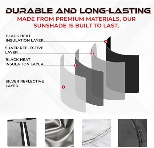 Autotech Park Foldable Sunshade Compatible with 2010-2016 Mercedes E-Class Sedan, UV Reflective and Easy Storage, Custom-fit Car Windshield Sun Shade - Image 6