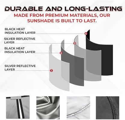 Autotech Park Foldable Sunshade Compatible with 2010-2016 Mercedes E-Class Sedan, UV Reflective and Easy Storage, Custom-fit Car Windshield Sun Shade - Image 6