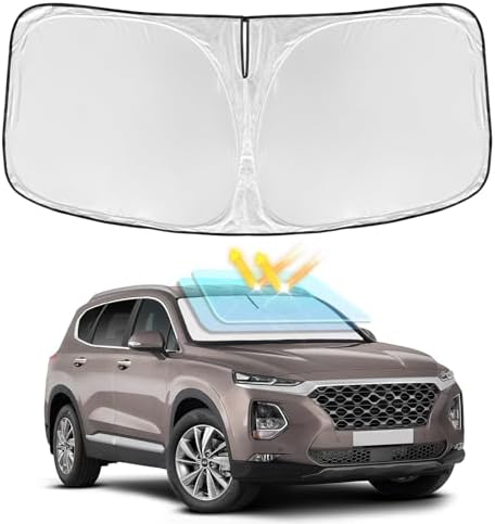 for Hyundai Santa Fe 2019-2023 Windshield Sun Shade - 4 Layers Car Sunshade by ZOIBVCARSUNSHADE