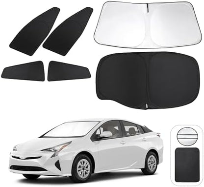 TINGLU Window Shades for Toyota Prius Hatchback 2016-2022 (NOT for Prius C or Prius V) Accessories Car Side Full Windows Rear Triangular Windshield Sun Shade Sun UV Rays Privacy Protection 6PCS by TINGLU