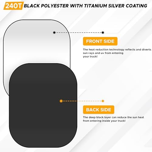EcoNour Semi Truck Windshield Sun Shade, Reflective UV & Heat Protection - Image 5