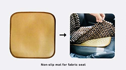 Natural Wood Beaded Seat Cover Pad Mat Comfy Cool Summer Massage Seat Cushion (Square Large) for Truck,RV,Pickup,Big Office Chair only - Image 4