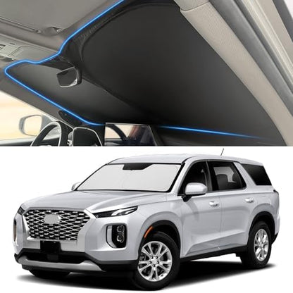 Windshield Sun Shade for Hyundai 2020-2025 2026 Palisade Accessories (OEM Size) Auto Interior Front Window Sun Visor Heat Protection by YOJOJOCO