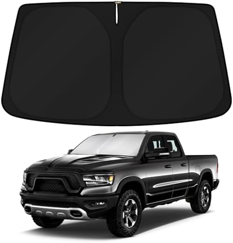 KUST Windshield Sun Shade for 2011-2025 2026 Dodge RAM 1500 Accessories CrewCab,MegaCab Pickup,2Dr RegularCab,4Dr QuadCab Window Sunshade Sun Visor Protector Foldable Blocks UV Rays Keep Car Cooler by KUST