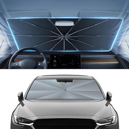 Autorder Windshield Sun Shade Umbrella for 2017-2025 2026 Mazda CX-5 CX5 Accessories,Upgraded Ice Crystal Material,Easy Setup Umbrella Sunshade for Car Windshield,100% Sun Blocking by Autorder