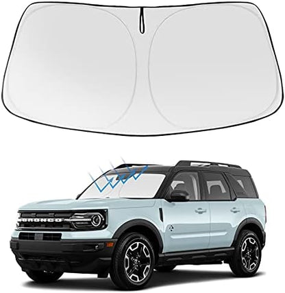 Proadsy Custom Fit Car Windshield Sun Shade for 2021-2026 Ford Bronco Sport by Proadsy