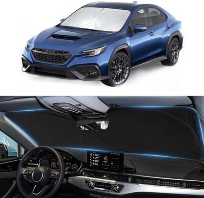 Sun Shade for Impreza Windshield Sunshade fit for 2017-2022 2023 Subaru Impreza WRX/WRX STI Accessories Front Window Cover Shield Car Visor Protector Block UV Ray Heat by BOODANCARS