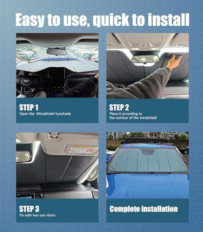Windshield Sun Shade for Toyota RAV4 2019-2025, Vehicle-Specific Design - Image 7