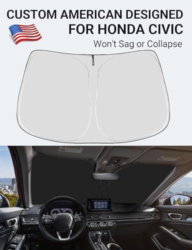 Proadsy Custom Fit 2022-2026 Honda Civic Windshield Sun Shade, Blocks Heat - Image 2