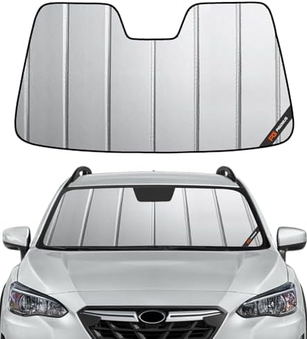 Pigenius Windshield Sun Shade for Subaru Crosstrek 2018-2023, Impreza 2017-2023. Without Eyesight Driver Assist - Safeguard by Pigenius