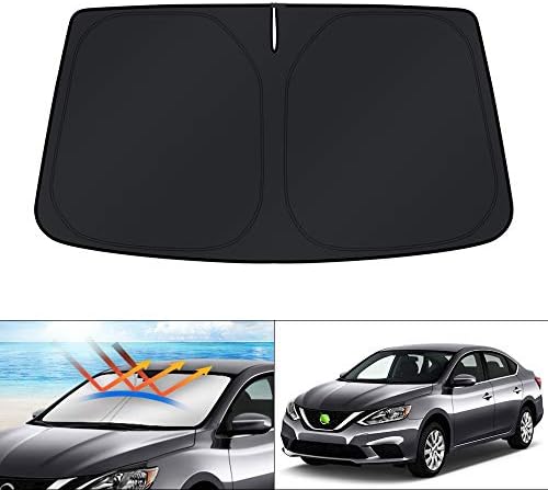 KUST Windshield Sun Shade for Nissan Sentra Accessories 2013-2019 Window Shade Sun Visor Protector Foldable Blocks UV Rays Keep Your Car Cooler by KUST
