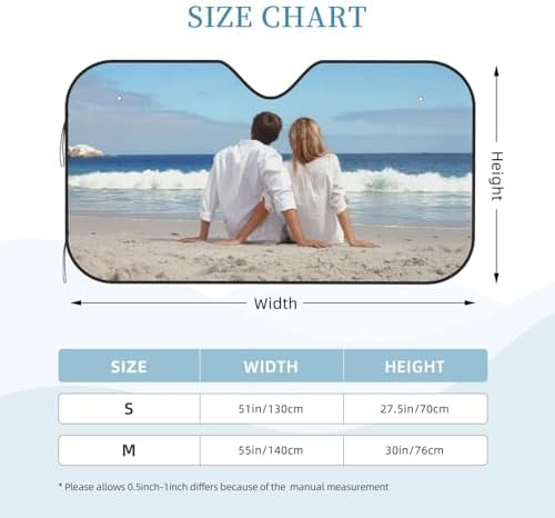 Custom Car Windshield Sunshade Personalized Sun Visor with 1-4 Photo Design Your Own Photo Logo Text Customized Windshield Sun Shade Fit for Most Car Vehicle Windscreens - Image 5