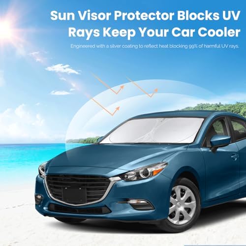 Sun Shade for Mazda 6 2014-2021 Windshield Cover Front Window Sunshade - Image 2