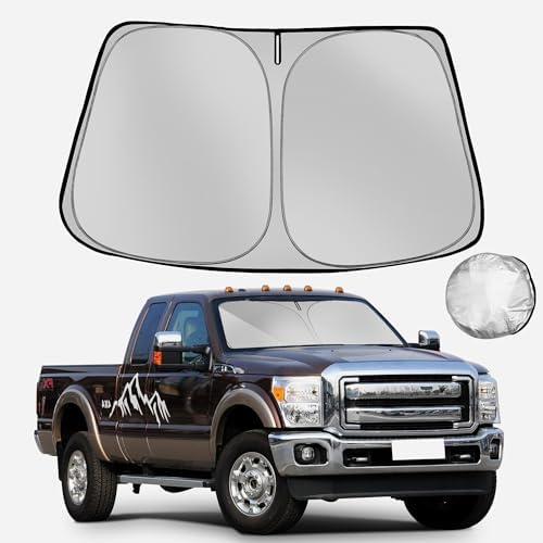 Windshield Sun Shade for 2017-2022 Ford F250 F350 F450 F550 Super by Fonowka