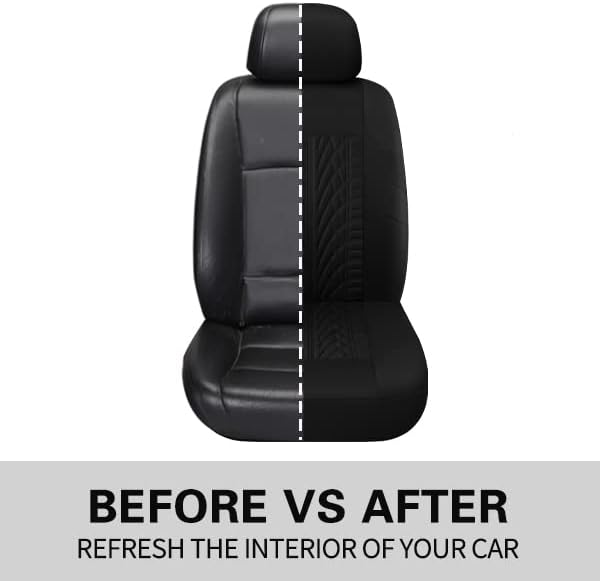 Pariitadin Car Seat Covers Front Pair, Washable and Breathable Seat Covers for Cars, Universal Fit Car Interior Covers for Most Sedan Truck SUV, Black - Image 3