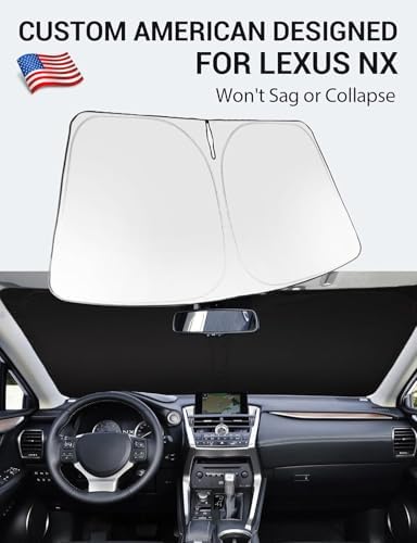 Proadsy Custom Fit 2015-2021 Lexus NX Windshield Sun Shade, Blocks Heat - Image 2
