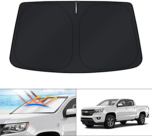 KUST Windshield Sun Shade for 2015-2023 2024 2025 2026 Chevrolet Chevy Colorado/GMC Canyon Accessories Custom Fit Window Sunshade Protector Foldable Blocks UV Rays Keep Cars Cooler by KUST