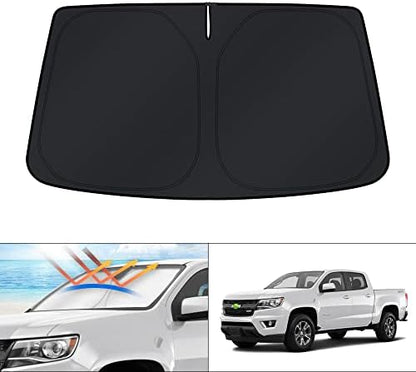 KUST Windshield Sun Shade for 2015-2023 2024 2025 2026 Chevrolet Chevy Colorado/GMC Canyon Accessories Custom Fit Window Sunshade Protector Foldable Blocks UV Rays Keep Cars Cooler by KUST