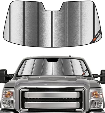 Pigenius Windshield Sunshade for Ford F-250/F-350 2008-2016 Custom Front Window Sun Shade - Metallic by Pigenius