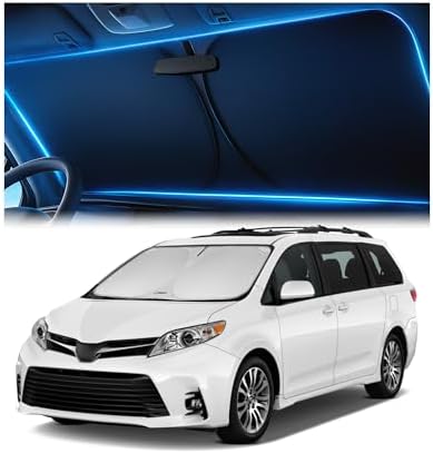 Magnelex Windshield Sun Shade for Toyota Sienna 2011-2020, Foldable Car Window Sunshade, Heat & UV Visor Cover, Reflective Front Shades Accessories by Magnelex
