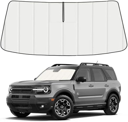 Windshield Sun Shade for Ford Bronco 2021-2026, Accordion Folding Design by Fonowka