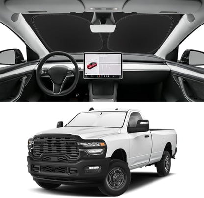 Custom Fit Windshield Sun Shade for RAM 2500 3500 2010-2026 by SLOGENTO