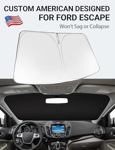 Proadsy Custom Fit 2013-2019 Ford Escape Windshield Sun Shade, Blocks Heat - Image 2