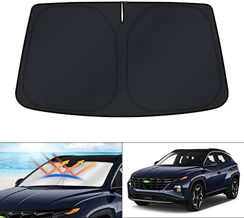 KUST Windshield Sun Shade for Hyundai Tucson Accessories 2016-2025 2026 Window Sunshade Sun Visor Protector Foldable Blocks UV Rays Keep Your Car Cooler by KUST