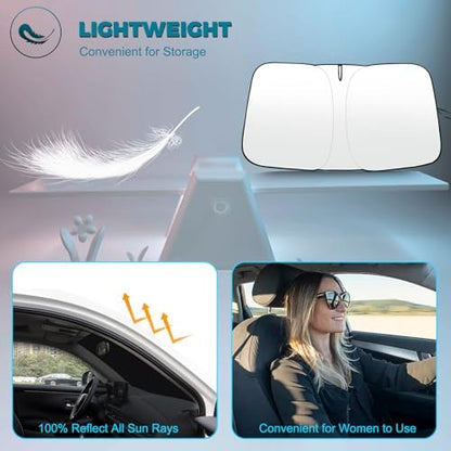 Foldable Front Windshield Sunshade fit for Honda Pilot 2016-2025 2026 - Image 6