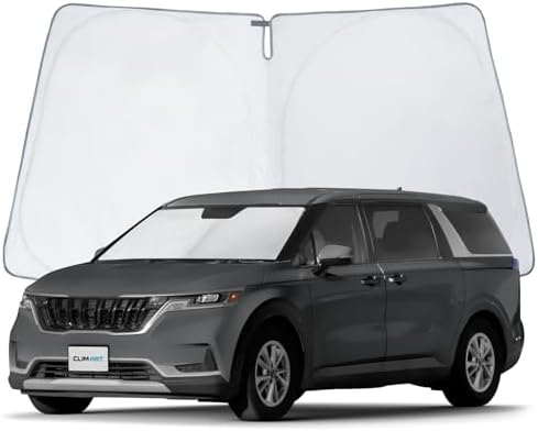 CLIM ART Windshield Sun Shade for Kia Carnival 2022-2026, Custom-Fit Foldable Car Sunshade, Vehicle Sun Protector, Front Auto Windshield Cover, Car Accessories - WS5038 by CLIMART