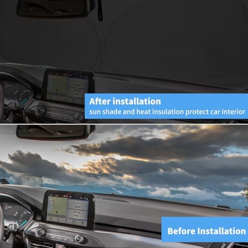 Windshield Sun Shade Car Sunshade Accessories Fit Ford Focus 2019-2025 - Image 5