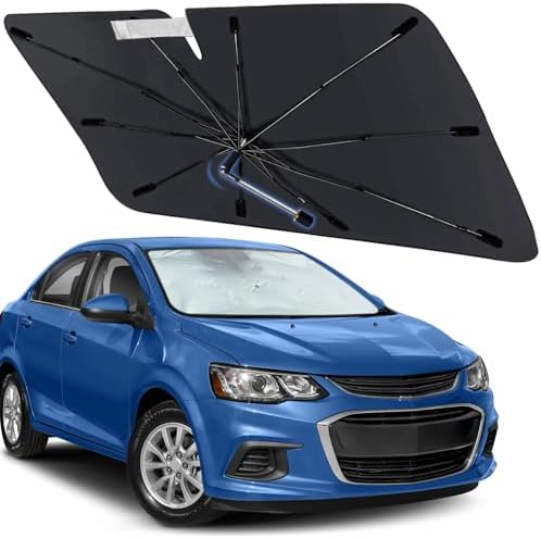 Windshield Sun Shade for Chevrolet Sonic 2012-2020, Car Umbrella Sunshade by Visufy